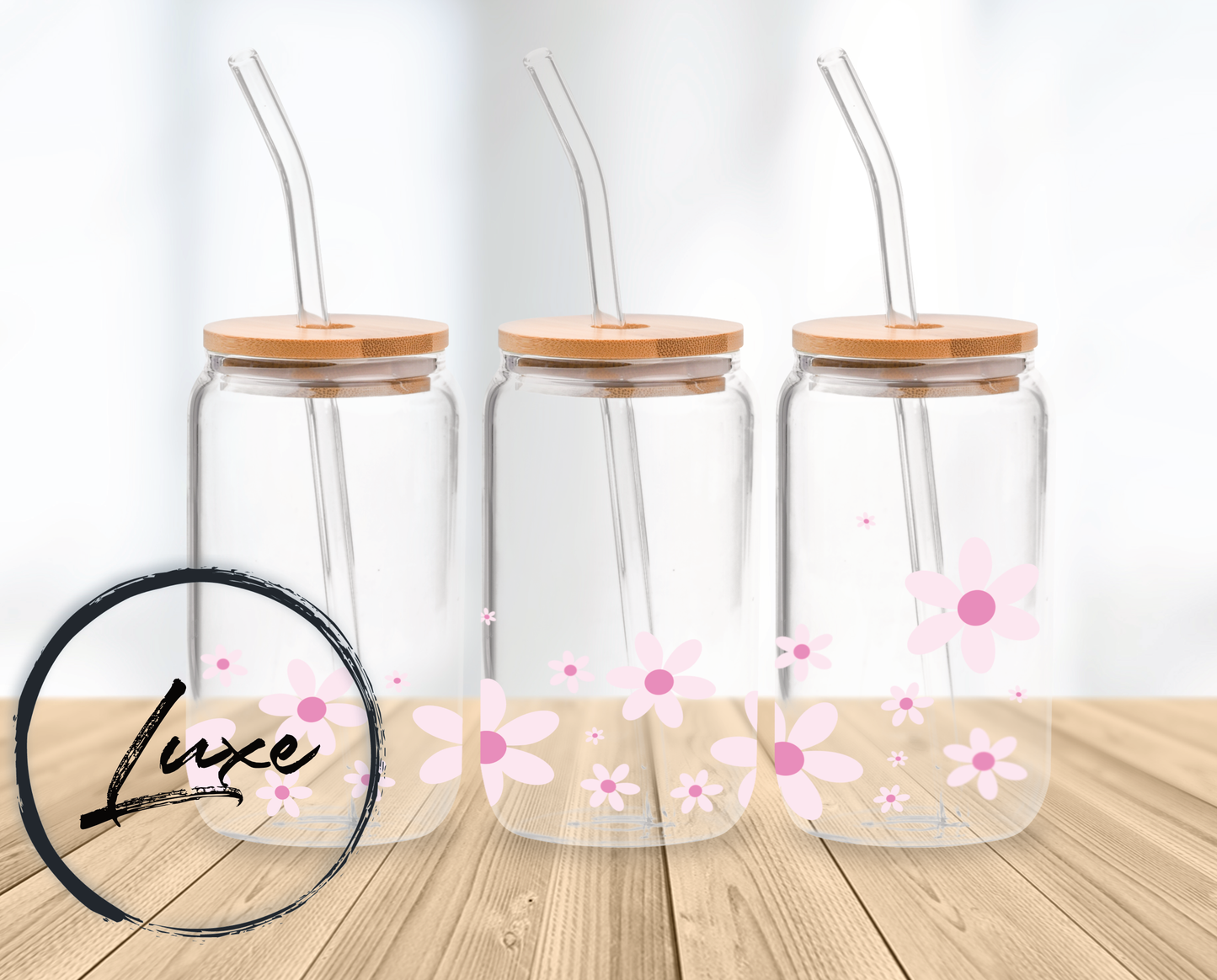 16oz Tumbler #03 - Pink Daisies