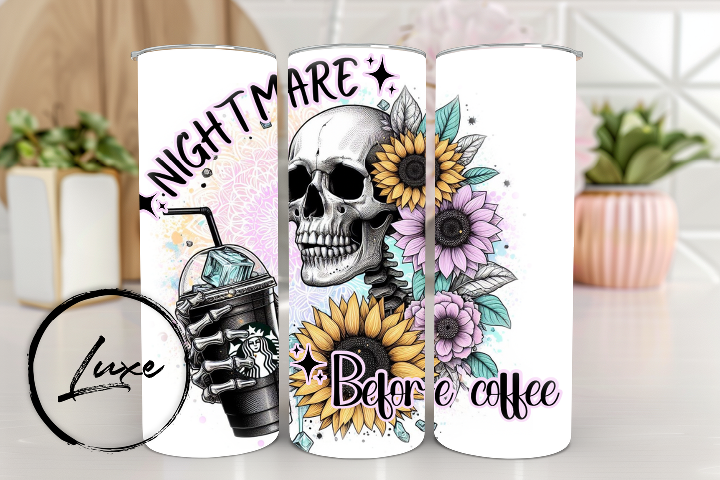 20oz Tumbler #32 - Nightmare Before Coffee