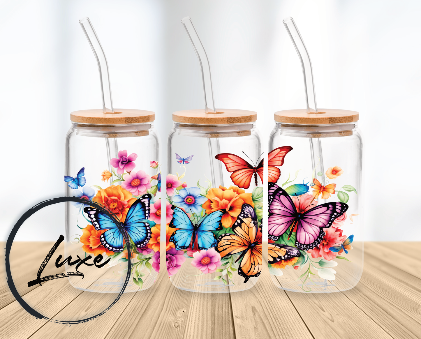16oz Tumbler #39 - Butterflies