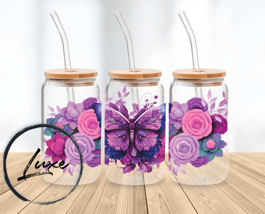 16oz Tumbler #05 - 3D Butterfly