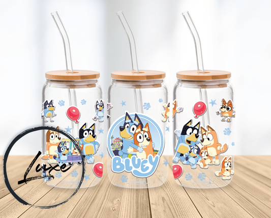 16oz Tumbler #054 - Blue Dog