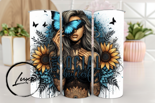 20oz Tumbler #01 - Antisocial Butterfly