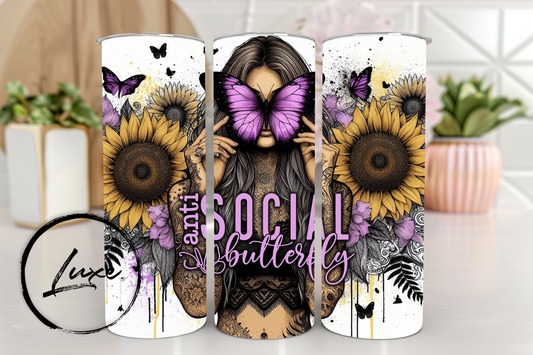 20oz Tumbler #02 - Antisocial Butterfly