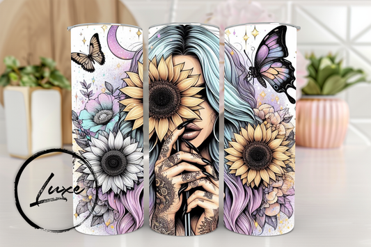 20oz Tumbler #13 - Sunflower Girl