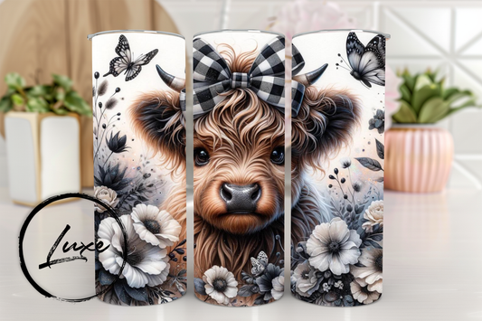 20oz Tumbler #16 - Highland Cow
