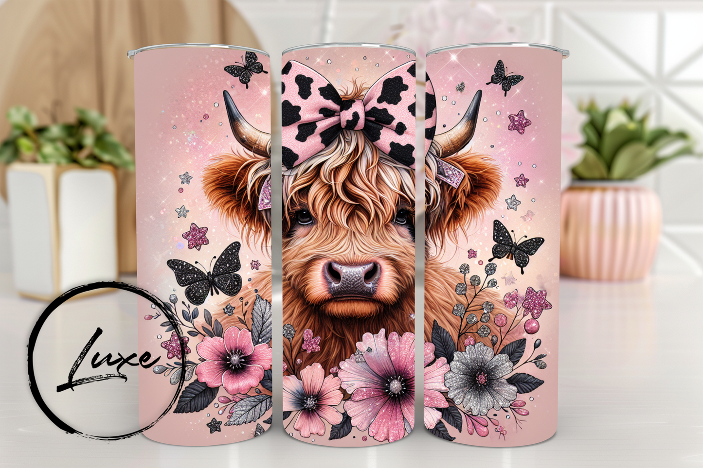 20oz Tumbler #17 - Highland Cow