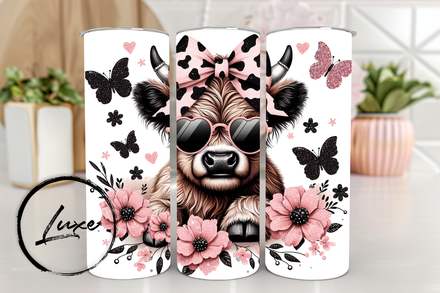 20oz Tumbler #18 - Highland Cow