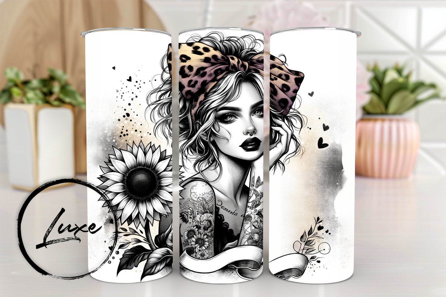 20oz Tumbler #36 - Sassy Sunflower Girl