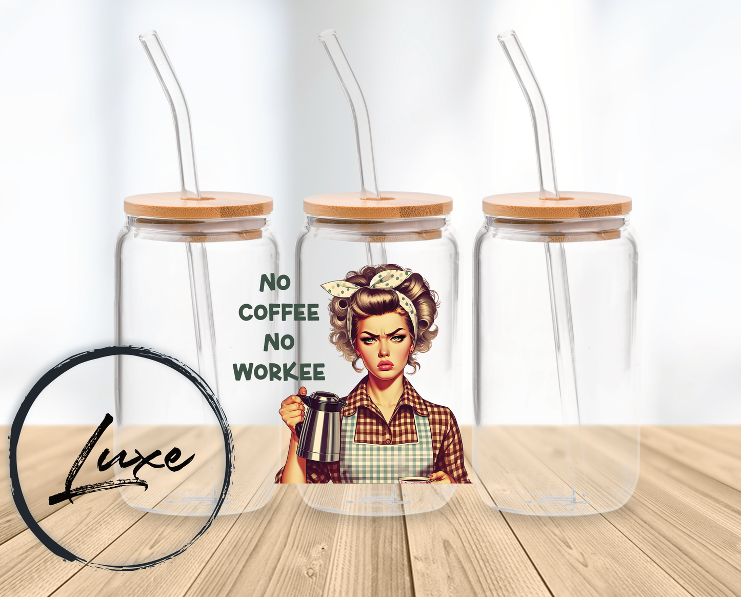 No Coffee No Workee Pin-up Girl